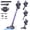 Purple, variant on YOMA Cordless Vacuum Cleaner, 6-in-1 Rechargeable Stick Vacuum, 60mins Max Runtime, Lightweight 2200mAh Battery Powerful Vacuum Cleaner for Home Hard Floor Pet Hair-N12