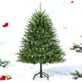 thumbnail image 1 of 9FT Pre-Lit Artificial Christmas Tree with Multi-Color Lights Green PE & PVC Xmas Tree, Easy Assembly Hinged Branches & Foldable Metal Stand for Home Office Holiday Decor, 1 of 10