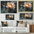 thumbnail image 4 of Designart "Dark Grey Setting For A Peach Flower" Poppies Floater Framed Wall Art Prints, 4 of 5