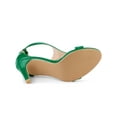 thumbnail image 3 of BLISSFUL STEP Women's T Strap Open Toe Stiletto Heel Sandals Green 8.5, 3 of 8