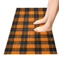 thumbnail image 5 of Dailycode Orange Black Scottish Tartan Bathroom Rugs Non Slip Absorbent Soft Plush Quick Dry Bath Mat, 39"x20", 5 of 8