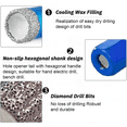 thumbnail image 6 of Diamond drill bit 6mm, BRSCHNITT diamond hole saw drill bit, used for ceramic tiles, granite and marble, hexagonal handle dry drilling diamond core drill bit set, 6 of 7