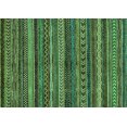 thumbnail image 1 of Ahgly Company Machine Washable Indoor Rectangle Abstract Turquoise Blue Modern Area Rugs, 5' x 8', 1 of 4