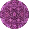 thumbnail image 1 of Ahgly Company Indoor Round Oriental Purple Traditional Area Rugs, 5' Round, 1 of 4
