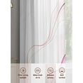 thumbnail image 6 of Pink Water Ripple Sheer Curtains 63 Inches Long 2 Panels Vintage Abstract Light Filtering Semi Sheer Window Curtains Drapes for Bedroom Living Room 52"x63", 6 of 7
