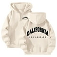thumbnail image 3 of Hoodies for Women 2025 California Los Angeles Hoodie Long Sleeve Graphic Y2K Hoody Hooded Sweatshirt Women Pullover, 3 of 4