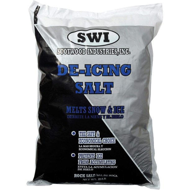 SWI De-Icing Salt 25Lb Rock Salt - Walmart.com