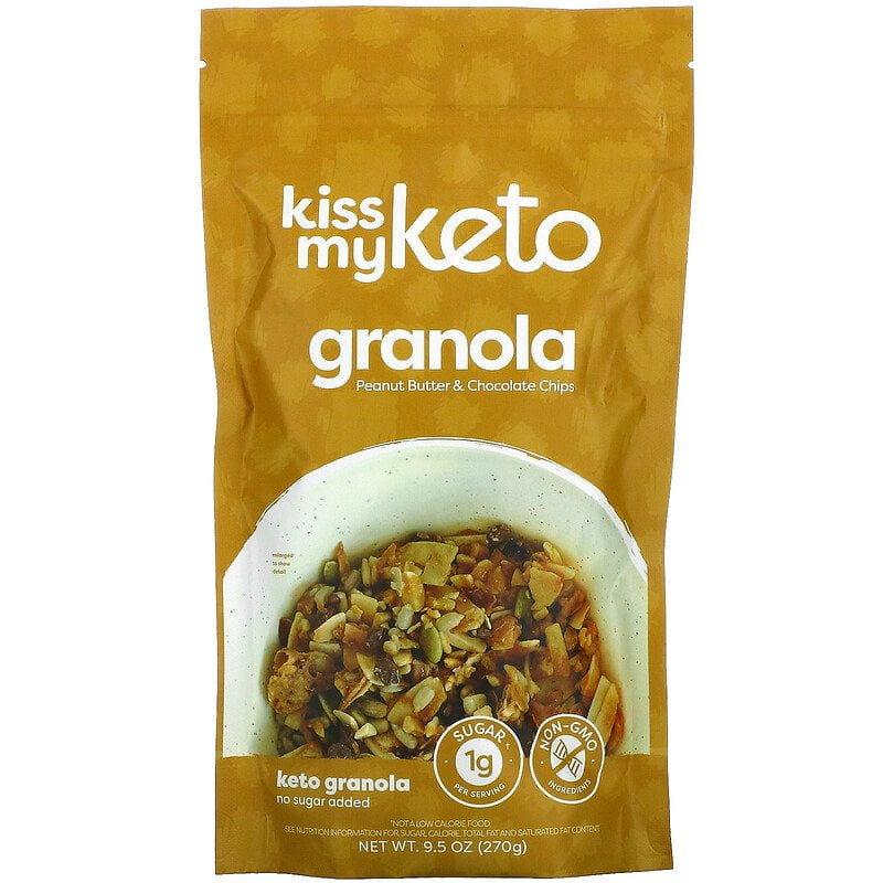 Kiss My Keto, Keto Granola, Peanut Butter & Chocolate Chips, 9.5 oz