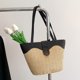 thumbnail image 4 of Bolsa vagabundo de moda para mujer, de paja para axilas de gran capacidad para regalo (negro) JShteea Para Estrenar, 4 of 9