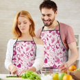 thumbnail image 4 of Pink Breast Cancer and Love Apron-Garden Aprons for Women with Pockets-Cotton Linen Waterproof Kitchen Cooking Gardening Aprons Adjustable for Kitchen,Cooking,BBQ and Salon 33"x27", 4 of 7