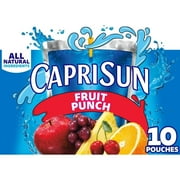 Capri Sun Fruit Punch Juice Drink Blend 10 pk Pouches - 6 oz (Pack of 2)