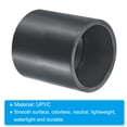thumbnail image 4 of Unique Bargains UPVC Pipe Fitting 50mm Socket, 2 Pack Straight Coupling, Dark Grey, 4 of 5