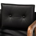 thumbnail image 5 of Bowery Hill Black Leather and Brown Finished Wood 7-Piece Dining Set, 5 of 9