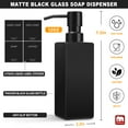 thumbnail image 3 of GM GMISUN Glass Soap Dispenser, Matte Black Soap Bottle with Pump for Kitchen and Bathroom-350ml, 3 of 6