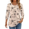 thumbnail image 4 of Fantaslook Womens Tops 3/4 Sleeve with Buttons Dressy Casual Blouses Summer Shirts Beach Vacation Trendy Clothes, 4 of 9