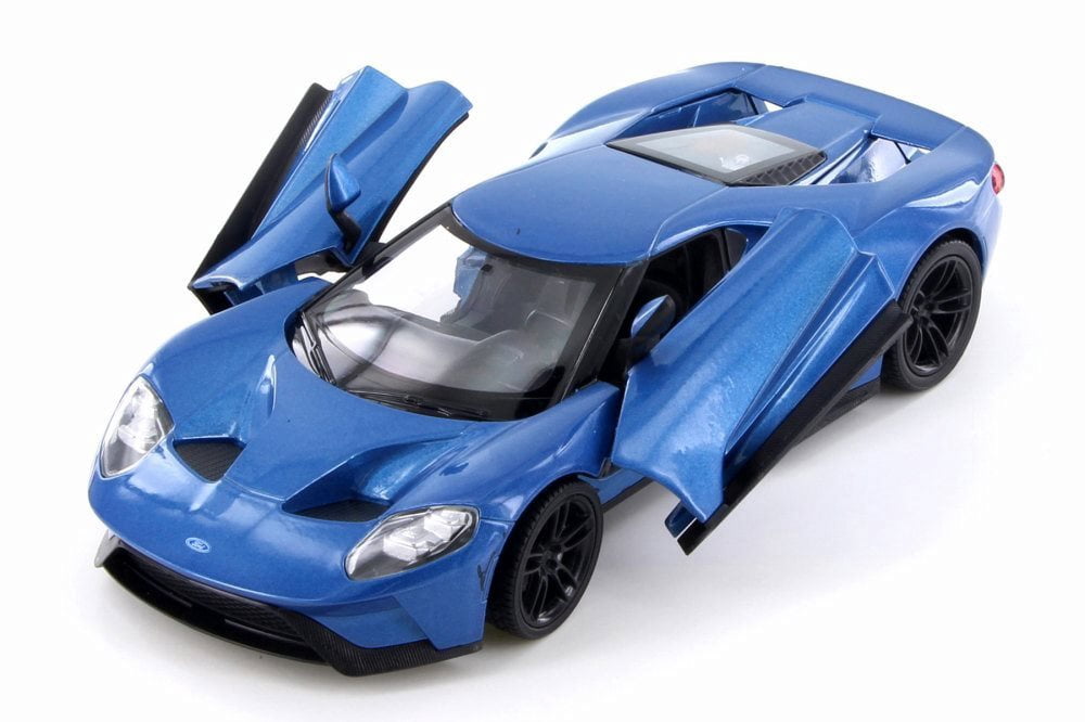 2017 Ford GT, Blue - Welly 24082/4D - 1/24 Scale Diecast Model Toy Car