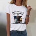 thumbnail image 2 of Leey-World 250 Years 1776-2026 250th Birthday Eagle Liberty Bell T-Shirt 4th Of July Tee Shirts for Women(White,S), 2 of 8