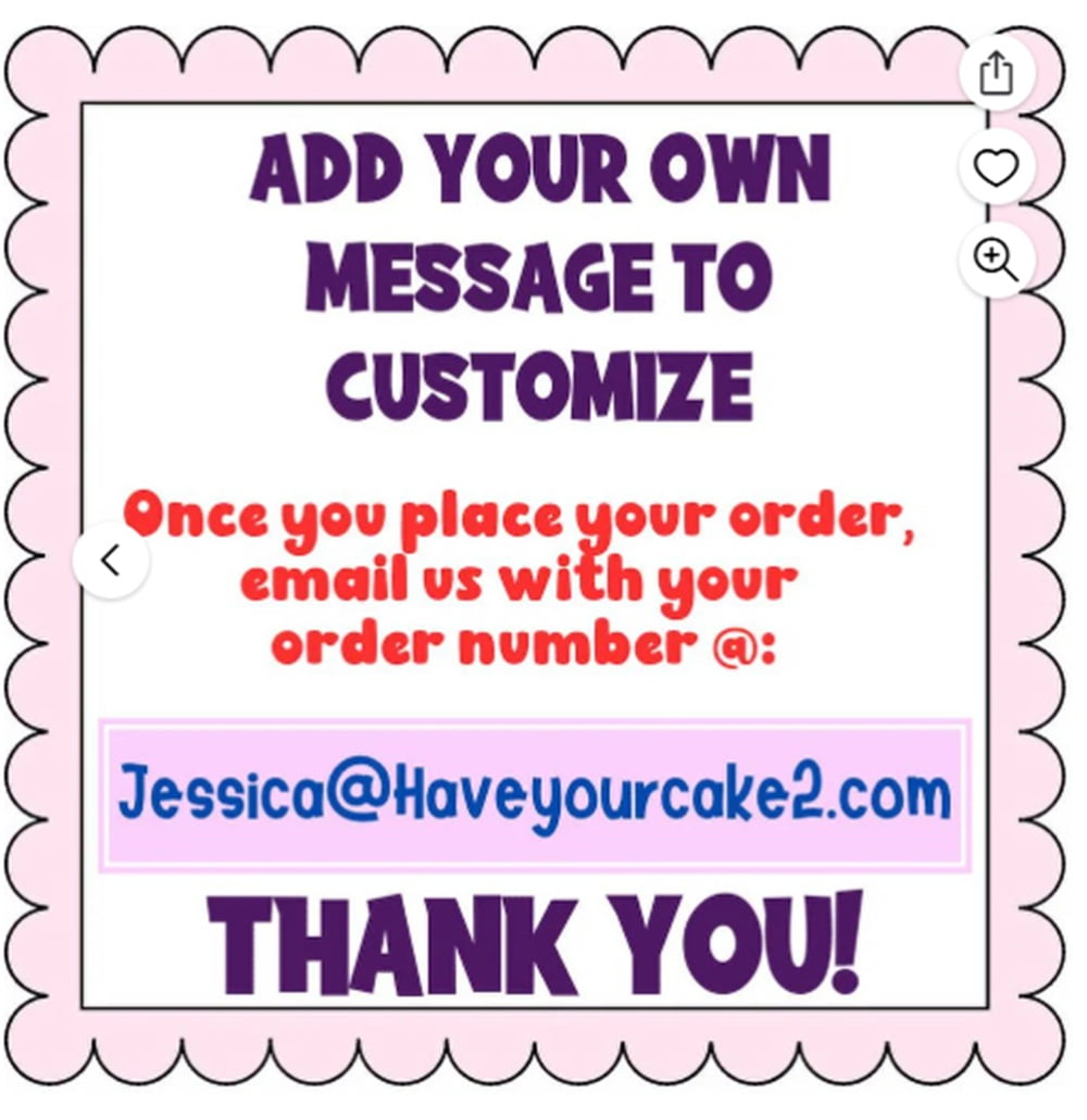 Design your own Edible Image Birthday Party Cake Topper 1/4 sheet Frosting Sheet You add To Your Own Cake