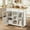 White, variant on Senfot Kitchen Island Cart with Storage, Rolling Kitchen Island with Drop Leaf, Microwave Cart on Wheels, Table Bar Cart for Kitchen with Towel Rack for Kitchen,Dining Room, Gray