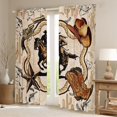 thumbnail image 3 of Feelyou Tribal Western Cowboy Black Out Curtains, Brown Cowgirl Boot Curtains Pack of 2 (42x63 Each), Texas Stars Cactus Bedroom Curtains, Curtains and Drapes Room Decor, 3 of 7