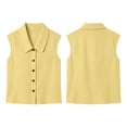 thumbnail image 4 of Lzobxe Womens Tank Tops Peter Pan Collar Sleeveless Button-down Linen Blend Casual Summer,Size S-3XL, 4 of 7