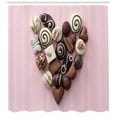 thumbnail image 3 of Ambesonne Chocolate Shower Curtain, Candies in a Heart Shape, 69"Wx70"L, Multicolor, 3 of 3