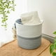 thumbnail image 3 of Maceta decorativa tejida para oficina, cesta de almacenamiento, decoración moderna para el hogar, lavable Gris 30cm, 3 of 9