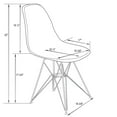 thumbnail image 6 of Cresco Molded Eiffel Side Chair, Set of 4 - Transparent Black, 6 of 7