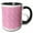 Black/White, variant on 3drose, Pink Abstract Geometrical Dot Pattern Background Design, 11oz Two-tone Green Mug
