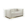 thumbnail image 3 of Meridian Furniture Marlon Cream Velvet Loveseat, 3 of 8