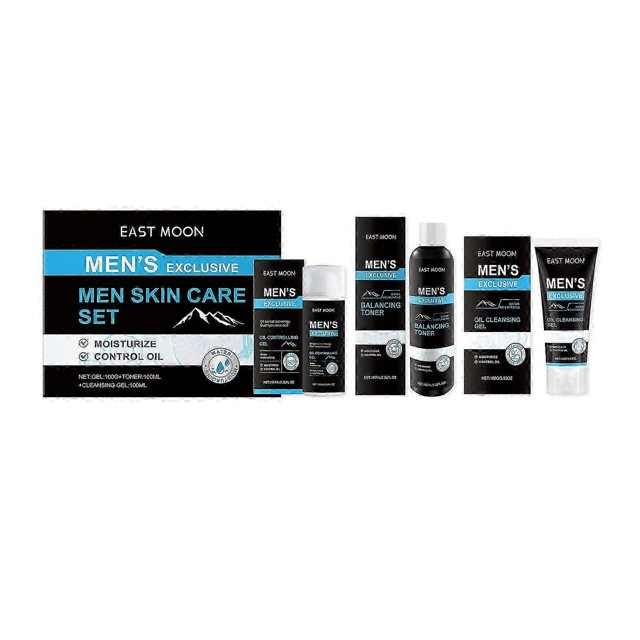 Men's Oil Control Skin Care Set Gentle Moisturizing Cleansing Face Refreshing Oil Control