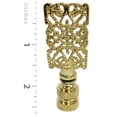 thumbnail image 4 of Royal Designs, Inc. Rectangle Center Cross Filigree 2.5 Inch Lamp Finial for Lamp Shade, F-5019PB-2, Polished Brass, Pack of 2, 4 of 4