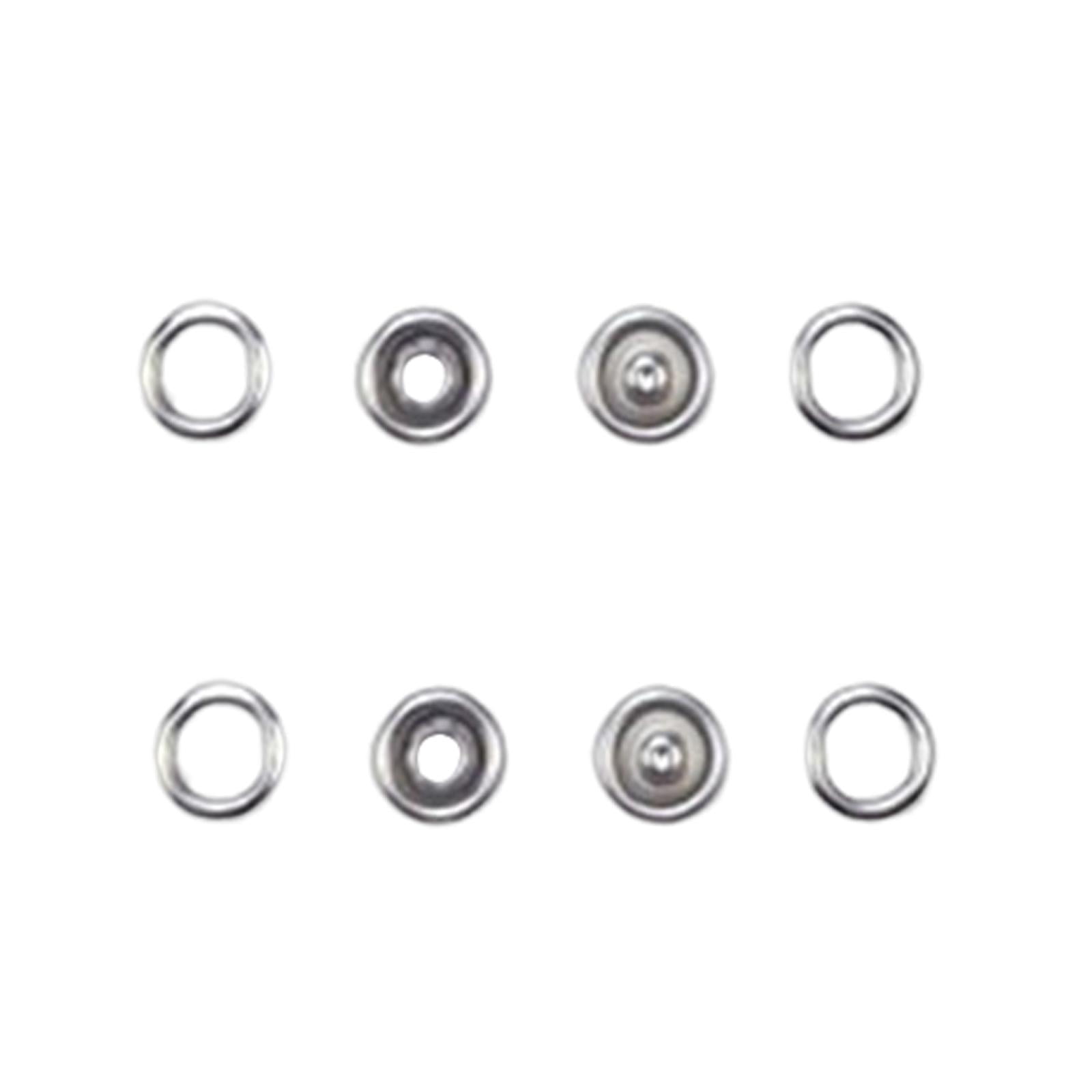 100 Sets Snaps Buttons with Fastener Pliers Press Studs Hollow Solid Prong 9.5mm for Clothing Hats Crafting Sewing Jeans