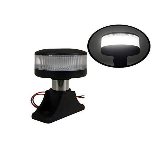 Pactrade Marine Boat LED All Round LED Navigation Light SS Pole 2.5"H USCG 2NM Surface Mount