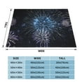 thumbnail image 4 of XMXT Throw Blanket, Blue Fireworks Pattern Machine Washable Blankets for Sofa, 80 x 60 inches Black, 4 of 9