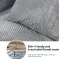 thumbnail image 4 of Barara King Compressed Seat Sofa with Pillow Back Support Armrest and Comfy Futon Couch, Boneless Couches with Corduroy fabric for Living Room, Bedroom, Light Gray, 4 of 7