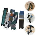 thumbnail image 4 of Eease 5Pairs Tabi Socks Japanese Style Two- finger Socks V- Toe- Flop Big Toe Tabi Socks Fun Novelty Cotton, 4 of 11
