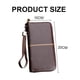 thumbnail image 2 of Cartera para tarjetas de crédito para hombre Cartera larga Cartera de cuero plegable con cremallera 8 ranuras para tarjetas de crédito, 2 of 5