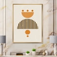 thumbnail image 2 of Designart 'Abstract Minimal Moon and Sun In Earth Tones II' Modern Framed Canvas Wall Art Print, 2 of 5