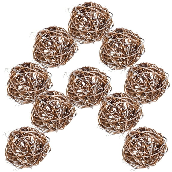 MLINS 10 Pcs Rattan Balls Decorative Balls Takraw Decoration 8.00X8.00X8.00CM