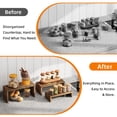 thumbnail image 3 of Fairy Wooden Display Risers Set of 6, Rustic Wood Countertop Organizer Stand for Perfume, Makeup, Skincare, Collectibles and Kitchen Display, 3 of 7