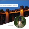 thumbnail image 4 of Jslinter 15-Pack S14 1W Outdoor String Lights Bulbs LED, Shatterproof & Waterproof, 2700K Soft White, 11W Equivalent, E26 Base, Non-Dimmable Edison Vintage Style Replacement for Patio Garden, 4 of 5