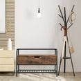thumbnail image 3 of Banc de Rangement d'Entrée, Banc à Chaussures en Bois Étagère à Chaussures Vintage avec Boîte de Rangement à Dessus Relevable, 3 of 5