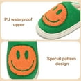 thumbnail image 3 of Smile Face Slippers for Women and Men Retro Comfy PU Leather Slip-On House Shoes with Memory Foam Warm Soft Flat Slides for Indoor & Outdoor, 3 of 5