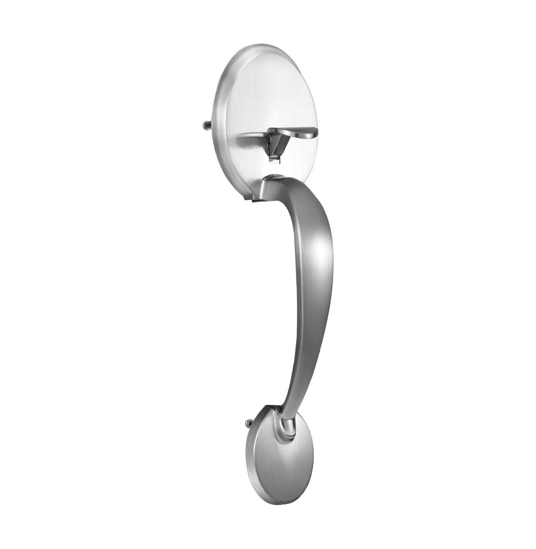 Front Door Handle and Deadbolt Set, Satin Nickel Door Lockset with Knob, Adjustable Hole Spacing Handleset, Single Cylinder, for Entry & Front Doors