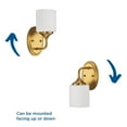 thumbnail image 4 of Lynzie Collection One-Light Brushed Gold Etched Opal Glass Modern Bath Vanity Light, 4 of 12