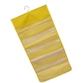thumbnail image 3 of Organizador de armario colgante Bolsillos de malla de 2 lados Bolsa de almacenamiento para armario Bolsa para ropa interior Calcetines de sujetador, 15 rejillas, Amarillo Sweethay HA003837-05, 3 of 6