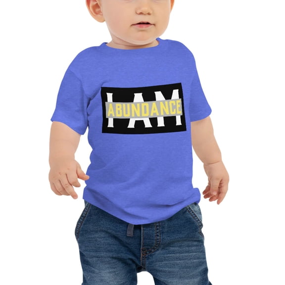 I Am Abundance | Baby Jersey Short Sleeve Tee | Affirmations | Mighty Kids