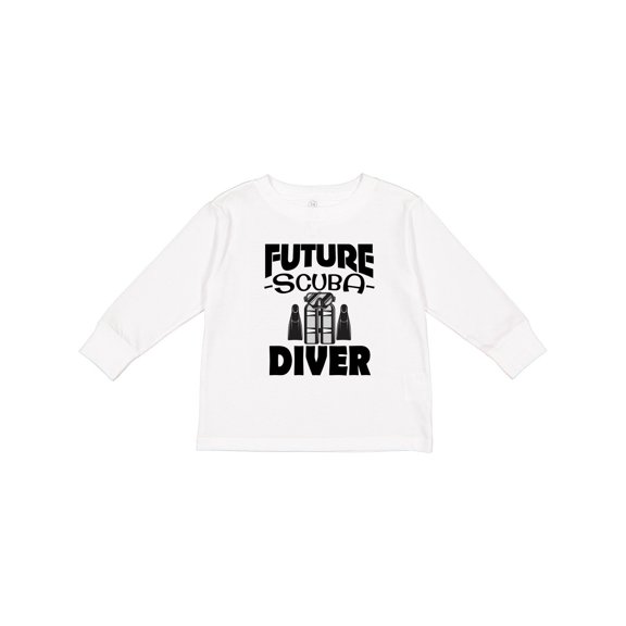 Inktastic Future Scuba Diver Boys or Girls Long Sleeve Toddler T-Shirt
