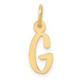 thumbnail image 1 of 14k Yellow Gold Small Slanted Block Letter G Initial Pendant, 1 of 3